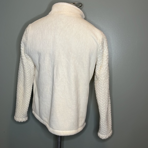 Jason Maxwell Plush Zip Up White Jacket Size L - Picture 4 of 6